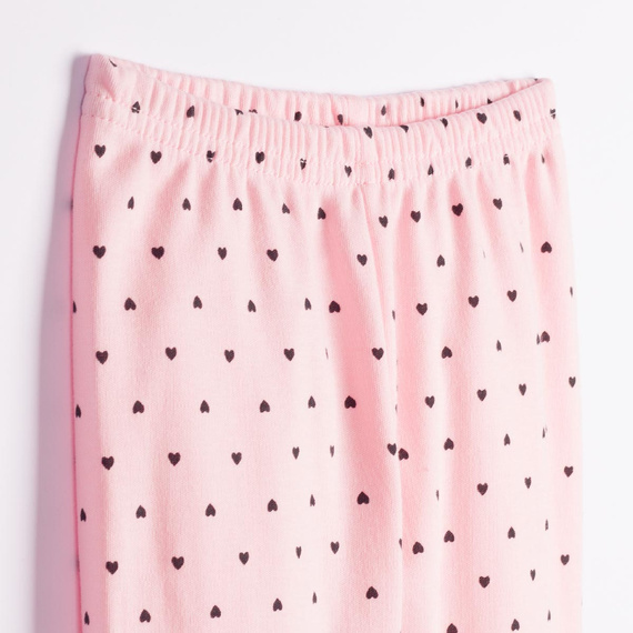 Pijamale fete Nicol Tosia 225038 bumbac lungi roz cu inimioare