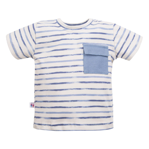 Tricou elefant pentru baieti Eevi - dungi ecru