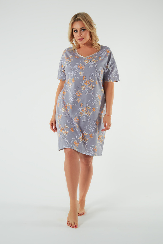 Cămașă de noapte Kasos, cu mânecă scurtă Modă italiană - print