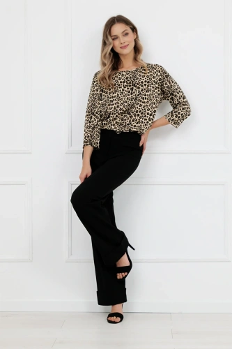 Bluză damă Kenia Italian Fashion imprimeu leopard mânecă 3/4