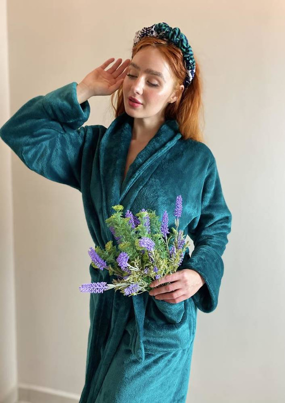 628 Abigail Halat de baie lung Forex pentru femei - verde