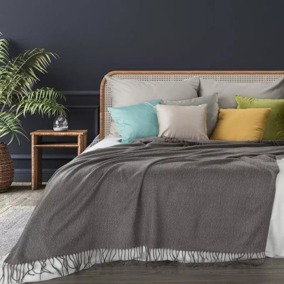 Acrilic 5 Pătură țesătă cu franjuri. Europerdele de oțel