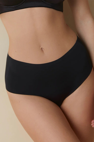 503 Slip de damă Maxi Braga Selene, negru - cu talie înaltă, fără cusături, modelat