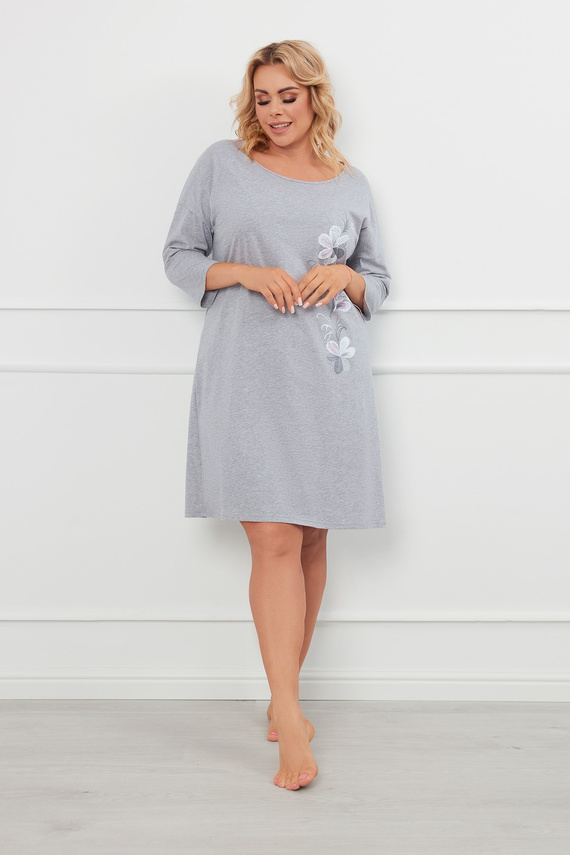 Cămașă de noapte Ibena, mânecă 3/4 Modă italiană - melange