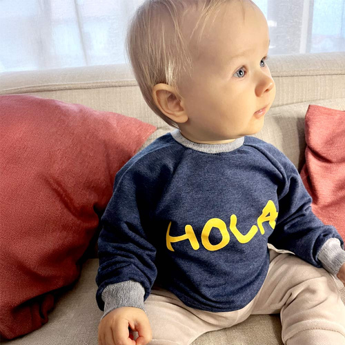 Hanorac Hello World Eevi - bleumarin