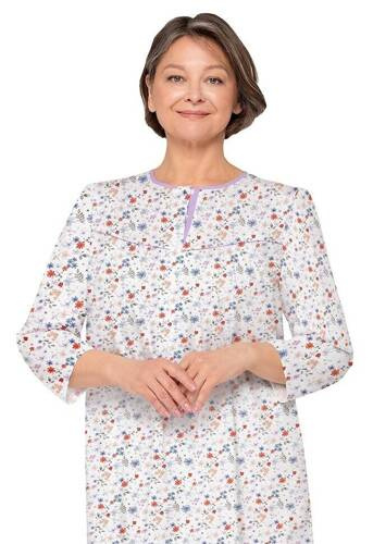 204 Cămașă de noapte cu fermoar Bogna II Martel - alb-violet 25