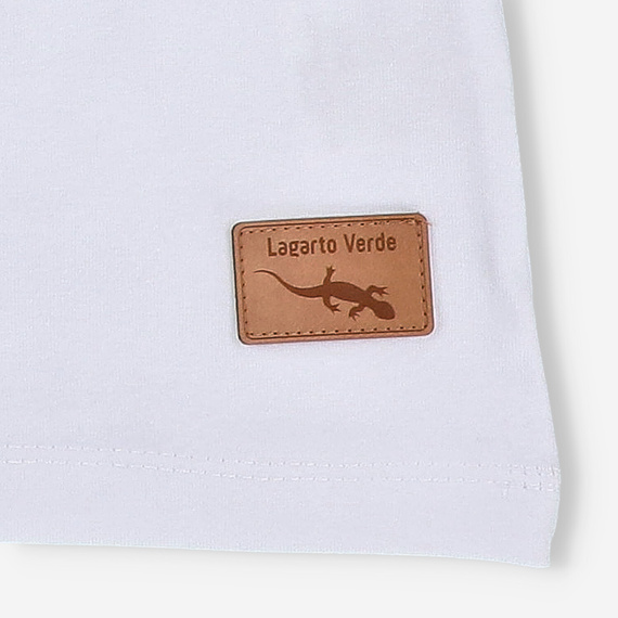 KAR-4007/BIA Tricou fetita cu maneca scurta Lagarto Verde alb