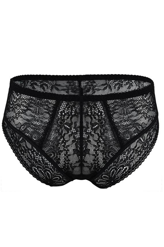 19237 Fancy Milano Panties Black – chiloți de damă senzuali, din dantelă