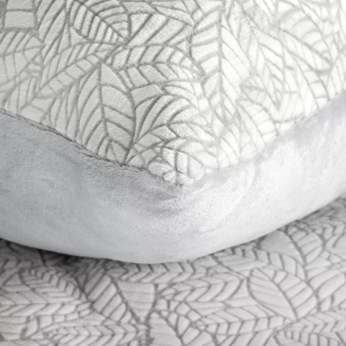 Lenjerie de pat din velur Flano 3 frunze Eurofirany gri