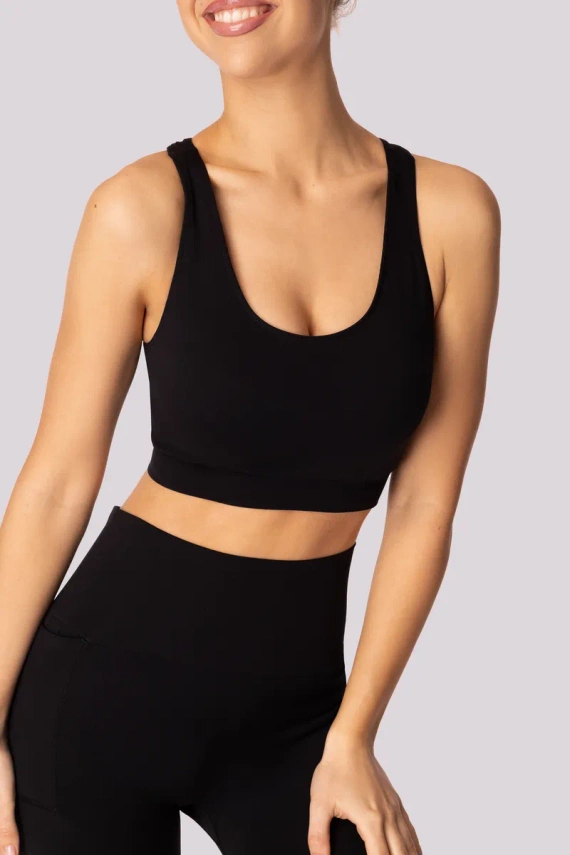 Sutien sport de bază Mona negru