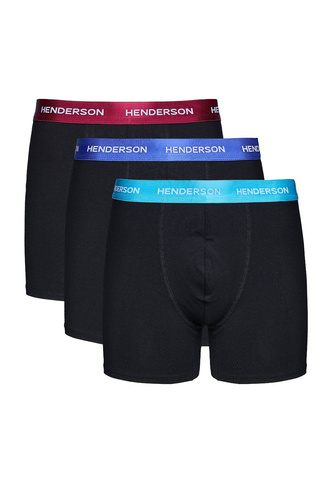 Bench Henderson 44540 negru-grafit – set 3 boxeri bărbați 93% bumbac