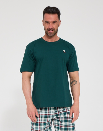 Cornette Wild Nature 326/350 Pijamale bărbați 100% bumbac verde scurtă