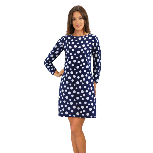 2077/09 Cămașă de noapte, mânecă 3/4 Sesto Senso, bleumarin