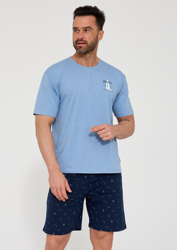 Pijama bărbați Cornette 326/209 Pacific 100% bumbac mânecă scurtă