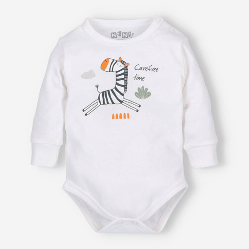 ABN-5324/ECR Body Zebra din bumbac organic Nini ecru