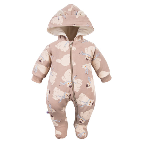 Trenorac Beary Cool Eevi – bej, bumbac, urechi, fermoar