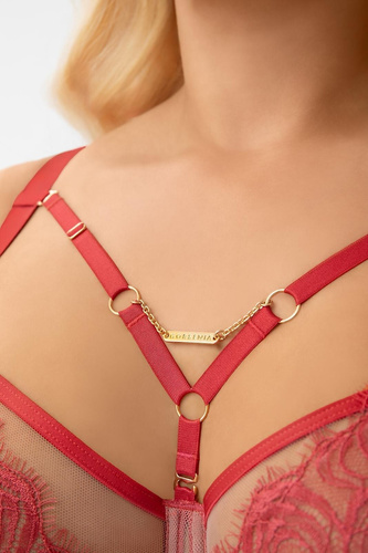 Sutien soft Gorsenia G 008 Flavia bordo dantelă bust mare susținere