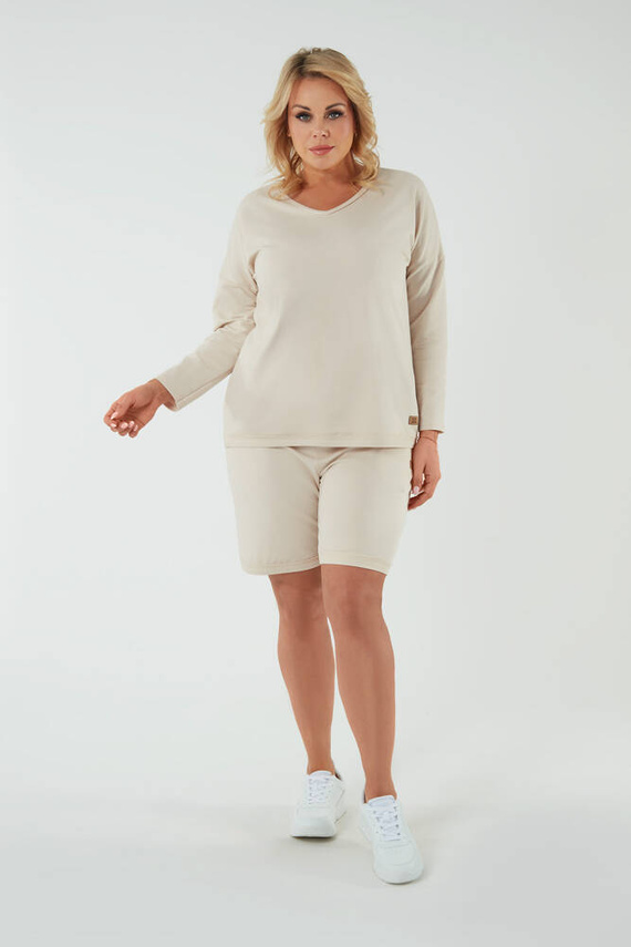 Pantaloni scurți de damă Madri Italian Fashion - bej 