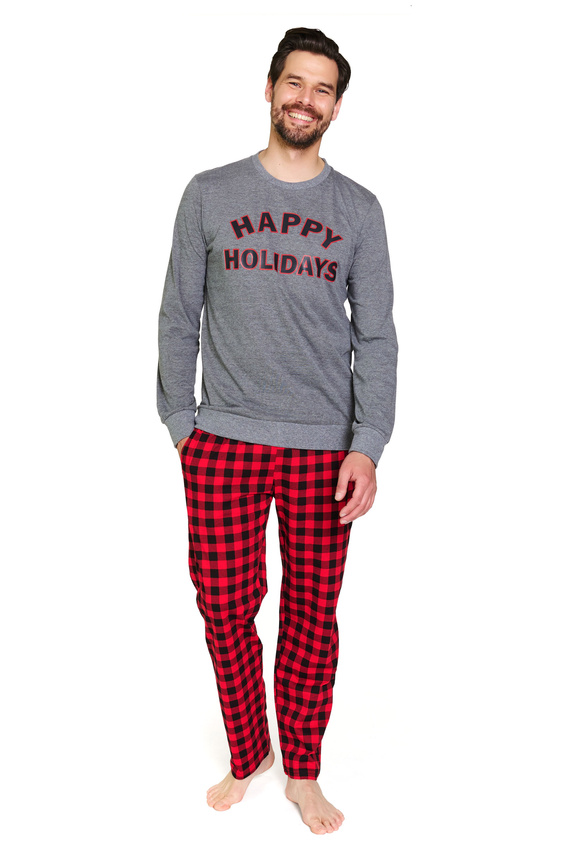 7344 Pijamale bărbați Gri închis Doctor Nap - 100% bumbac