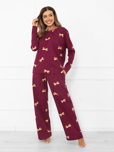 Kwadro Pijama pentru femei Italian Fashion - bumbac, mânecă lungă și pantaloni