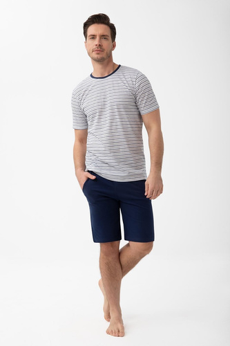 Pijama bărbătească Luna 1600 100% bumbac mânecă scurtă confort