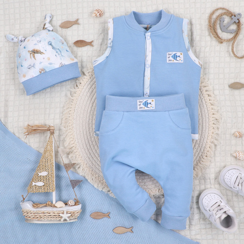 ABN-5457 Pantaloni de trening Nini pentru copii Sea Of Joy – bumbac organic, talie confortabilă