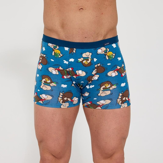 Cornette Tattoo 280/258 Chillout 2 – boxeri bărbați albaștri din bumbac