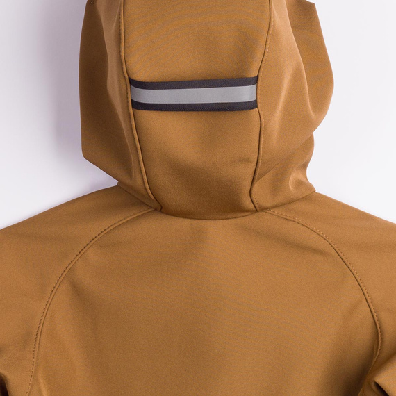 229003 Nicol Geacă softshell băieți cu polar, glugă, reflectorizantă - olive
