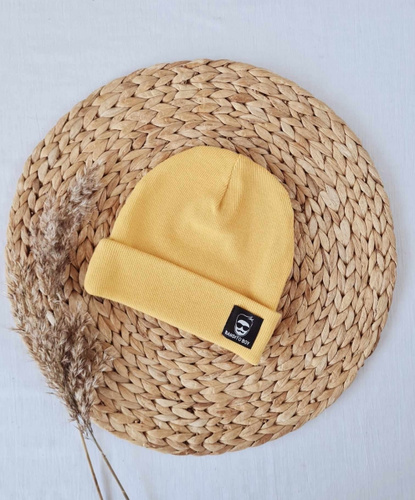 2415P Bandito boy Șapcă cu urechi dublă dungă Marija - muștar