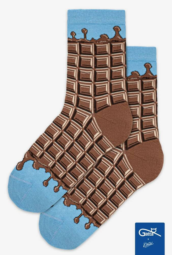 U04.WED Șosete unisex Gatta Wedel - milky choco 02/13E