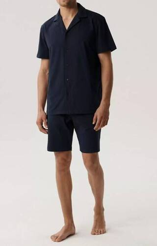 BNMP-003 Pijamale bărbați cu mâneci scurte, Atlantic - bleumarin