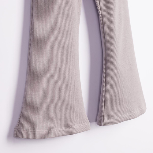 Nicol Tosia 225210 Pantaloni evazați pentru fete, cu dungi, gri, bumbac