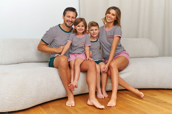 Pijama damă 7403 bumbac dungi respirabilă confortabilă