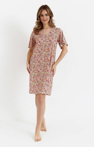 Cămașă de noapte 458 Cana - flori roșii