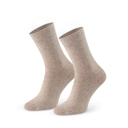 Art.185 Steven 004 șosete bej – șosete de iarnă din lână pentru femei, netede
