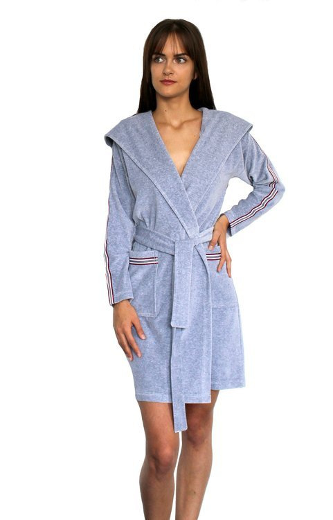 424 Lampas Halat de baie pentru femei - gri