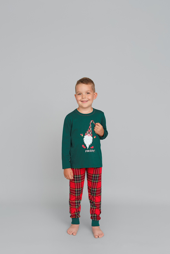 Narvik Pijama pentru băieți Italian Fashion- roșu/print 