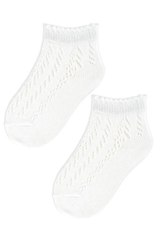 SB112 Șosete pentru copii ajurate Noviti, albe