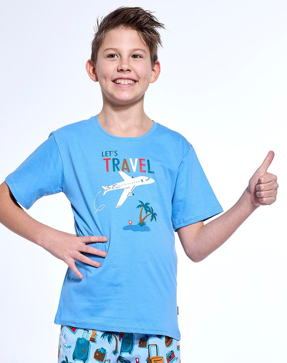 790/121 Travel 3 Cornette pijamale băieți albastru