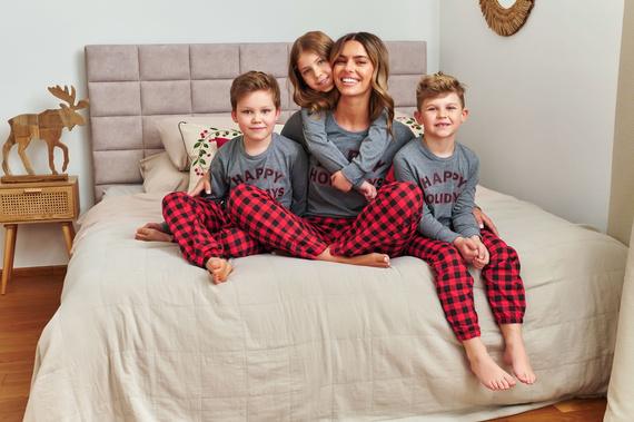 7345 Gri închis Doctor Nap pijamale copii - 100% bumbac