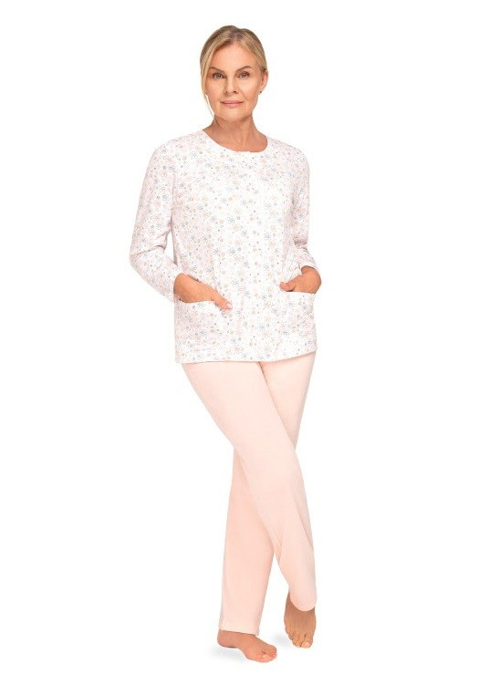 Pijama Damă Maria III 202 Martel 33– 100% Bumbac | Cu Nasturi | Mânecă Lungă & Pantaloni Lungi | Confort Clasic pe Tot Anul