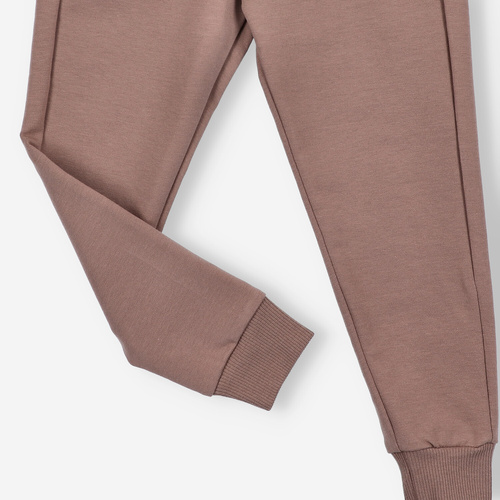 KAR-0040/CAM Pantaloni de trening Lagarto Verde pentru baieti, camel - confortabili, bumbac, productie poloneza