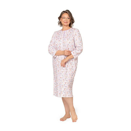 204 Cămașă de noapte cu fermoar Bogna II Martel - alb-violet 25