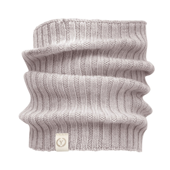Eșarfă din lână merinos gri-bej Yosoy – pentru copii, termoactivă și hipoalergenică