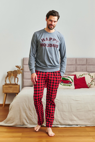 7344 Pijamale bărbați Gri închis Doctor Nap - 100% bumbac