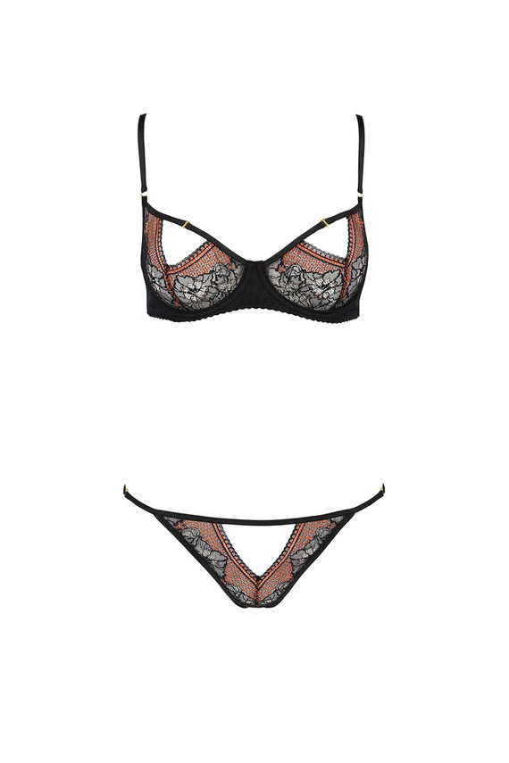 Mirella Set Open Bra Komplet Casmir czarny