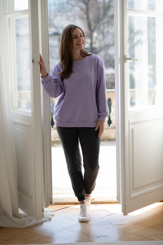 MilkItEasy! Hanorac de alăptare Milk&Love, liliac