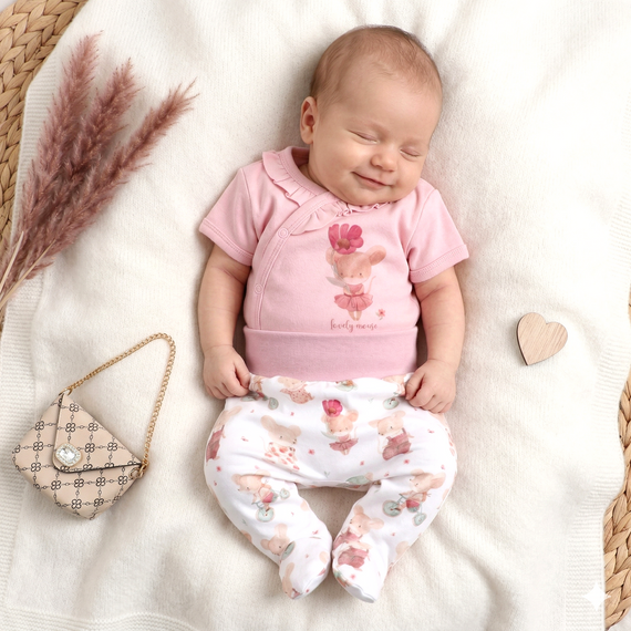 Nini Pantalonași Nou-născut Little Mouse 100% Bumbac Organic – Polonia