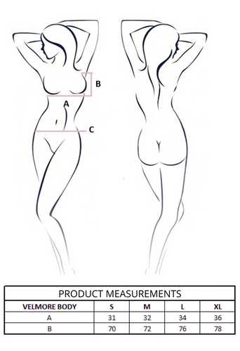 Body Velmore Black Passion negru – body elegant pentru femei