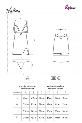 Lalima LC 13428 Koszula damska + stringi LivCo Corsetti Fashion